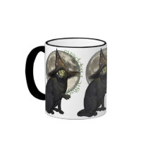 Magical Black Cat Coffee Mugs