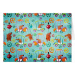 Magical Car Pattern Greeting Card