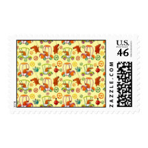 Magical Car Pattern Postage Stamp
