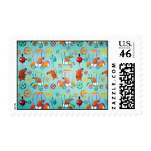Magical Car Pattern Postage Stamp