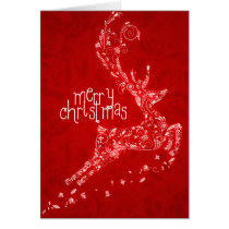 xmas, christmas, december, present, gift, winter, reindeer, deer, lines, flowers, glow, holiday, joy, joyful, sparkling, Card with custom graphic design