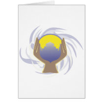 magical crystal ball design greeting card