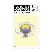 magical crystal ball design postage stamps