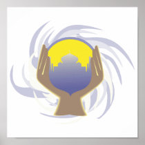 magical crystal ball design print