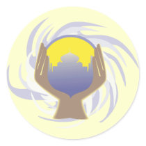 magical crystal ball design stickers