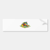 Magical cube bumper sticker