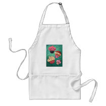 artsprojekt, mustaches, mustache, cupcake, dessert, cherry, i mustache you a question, sweet, cake, cute food, cute, moustaches, moustache, facial hair, mustache question, flying mustaches, sweet mustaches, funny mustaches, Apron with custom graphic design