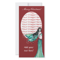 Magical Fairy Christmas Photo Card Template photo cards