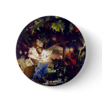 Magical Fairy Fantasy Painting: The Fairy Bower buttons by Aquavel Magical Fairy Fantasy Painting: The Fairy Bower buttons