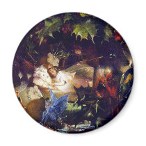 Magical Fairy Fantasy Painting: The Fairy Bower magnets by Aquavel Magical Fairy Fantasy Painting: The Fairy Bower magnets
