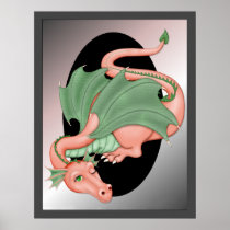 Magical Fantasy Dragon Resting posters