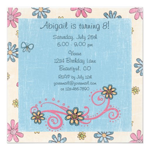 Magical Fantasy Unicorn Girl's Birthday Invitation
