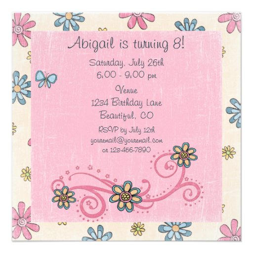 Magical Fantasy Unicorn Girl's Birthday Invitation