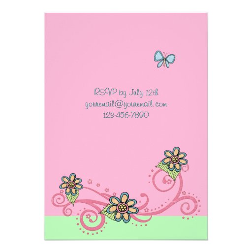 Magical Fantasy Unicorn Girl's Birthday Invitation