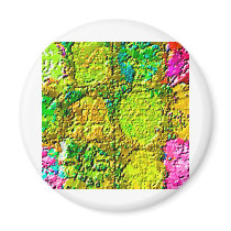Magical Floral Crystal Healing 12 V3 Fridge Magnet