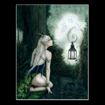 Magical Forest Elf Postcard postcards