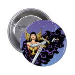 Magical Gothic Queen with Huge Sword by Al Rio Pinback Button