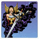Magical Gothic Queen with Huge Sword by Al Rio Wallclocks