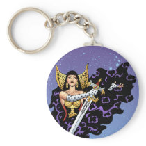 Magical Gothic Queen with Huge Sword by Al Rio Keychains