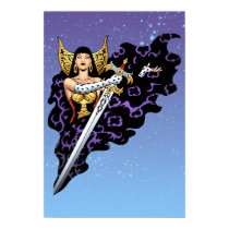 Magical Gothic Queen with Huge Sword by Al Rio Poster