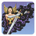 Magical Gothic Queen with Huge Sword by Al Rio Sticker