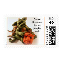 Magical Greetings From The Pumpkin Patch postage
