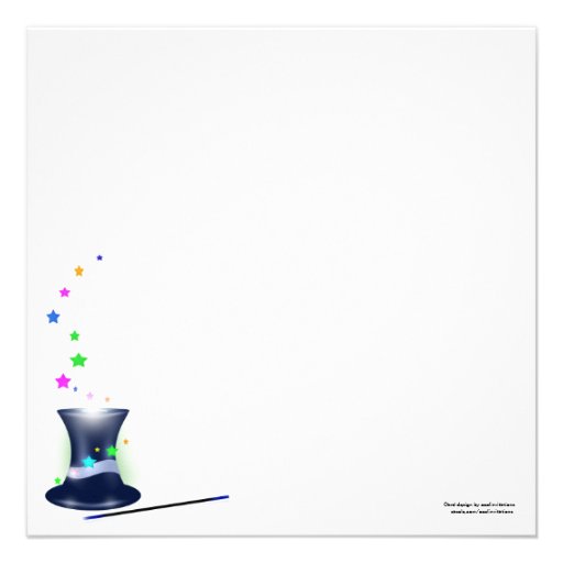 Magical Magicians Hat Birthday Party Invitation