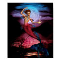 Magical Mermaid Moon Poster Print