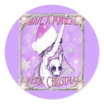 Magical Merry Christmas Unicorn stickers