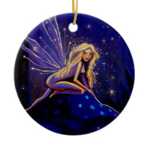 Magical Moonlight Faery - Art Ornament ornaments