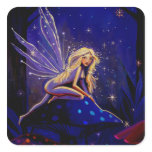 Magical Moonlight Fairy - Square Stickers