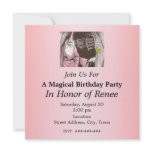 Magical Old Wizard Elf Magic Wand Star Birthday Custom Announcement