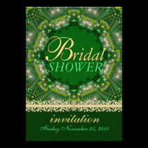 Magical Peacock Garden Bridal Shower Party invitations