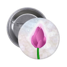 Magical Pink Rose bud on White Bokeh