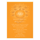 Magical Pumpkin Monogram Wedding Invitation