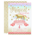 Magical Rainbow Unicorn Birthday Party Invitation