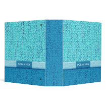 Magical Sea Green Undersea Fantasy Damask Vinyl Binders