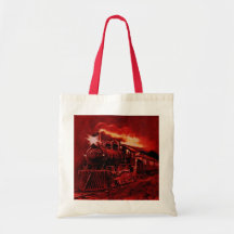 Magical Steam Engine Victorian Train Canvas Bag