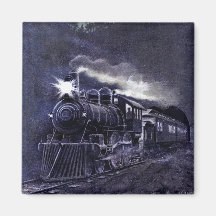 Magical Stream Engine Victorian Train Fridge Magnets
