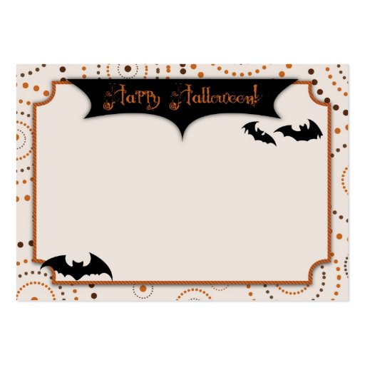 Magical Swirls and Halloween Prints Business Card Template (back side)