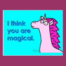 Magical Unicorn Postcard postcards