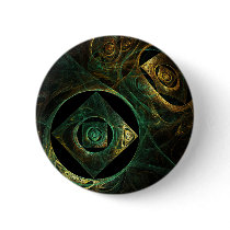 Magical Vibrations Abstract Art Button (round)