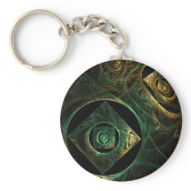 Magical Vibrations Abstract Art Keychain