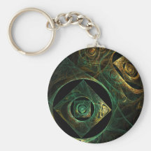Magical Vibrations Abstract Art Keychain