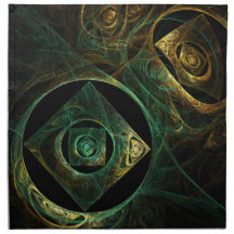 Magical Vibrations Abstract Art Napkin