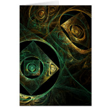 Magical Vibrations Abstract Art Note Card