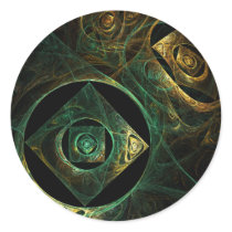 Magical Vibrations Abstract Art Round Sticker