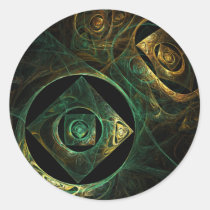 magical, vibrations, abstract, art, round, sticker, Sticker with custom graphic design