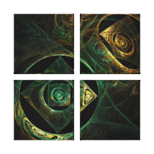 Magical Vibrations Abstract Quad Canvas Print