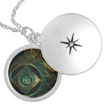 Magical Vibrations Abstract Silver Locket